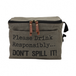 Responsible 6 Pack Insulated Can & Bottle Cooler Grey (CGP-3689)