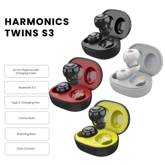 Harmonics Twins S3 Portronics Earphone - CGP-3602