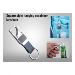 Square style hanging carabiner keychain (CGP-3738)
