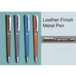 Leather Finish Metal Pen - CGP-3579