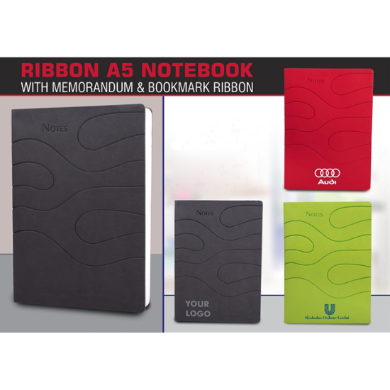 A5 Notebook With Memorandum & Bookmark Ribbon - CGP-3592