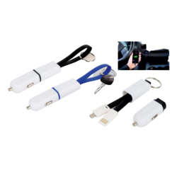 CAR CHARGER WITH KEYCHAIN AND CHARGING CABLE(CGP-2720)