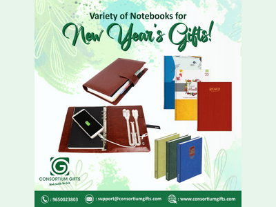 Variety Of Notebooks For New Year Gifts
