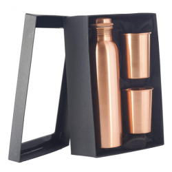 Copper Bottle with Two Copper Glasses Set - CGP-3251