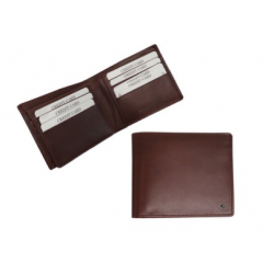 Brown leather wallet - BRM-15