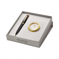 Sheaffer 9322 Ballpoint Pen With Gold  Chrome Table Clock(CGP-3691)