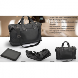 The folding leatherette travel bag - CGP-1291