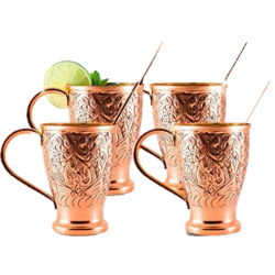 Copper Embossed Glass Set - CGP-3250