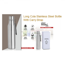 Long Cola Stainless Steel Bottle  With Carry Strap - CGP-3431
