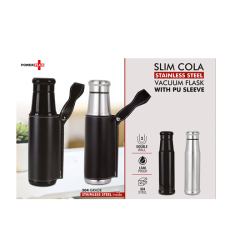 Slim Cola Stainless Steel Vacuum Flask With PU Sleeve - CGP-3426