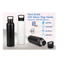 Steel Bottle With Silicon Ring Handle - CGP-3430