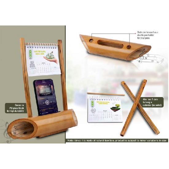 BAMBOO MUSIC AMPLIFIER FOR SMARTPHONES WITH CALENDER - CGP-3270
