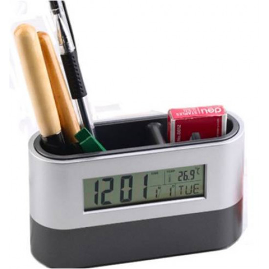 Stationery Holder and Desk Top Clock