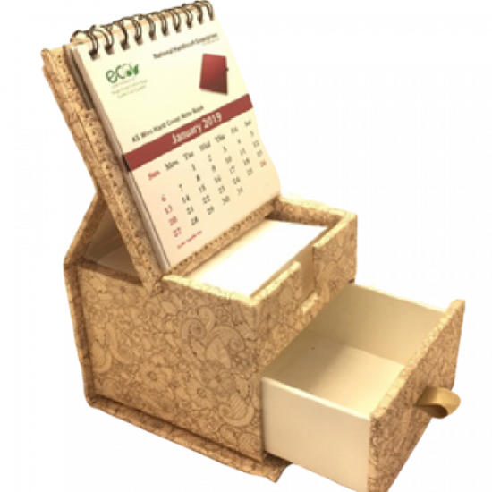 Dg print slip box with drawer and calendar