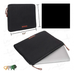CANVAS LEATHER DOUBLE ZIP PULLER LAPTOP SLEEVE ( 15”x11’’) - CGP-3334