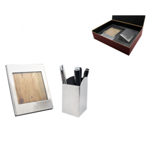 Stylish  Individually silver Pen stand with Photo frame 