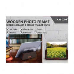 XECH Wooden Photo Frame Wireless Speaker and Mobile/Tablet Stand