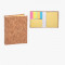 Folding Mini Cork Notepad With Double Sticky - CGP-3123