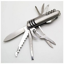 Stainless Steel Multi-functional Swiss Style Pocket Knife Tool