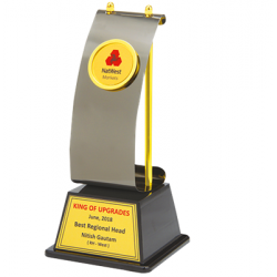 Wooden and Metal Trophy : Size: L 12” (CGT- 342)