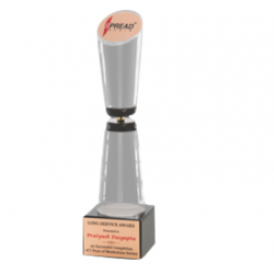 Wooden and Metal Trophy : , Size: L 11” (CGT- 9275)