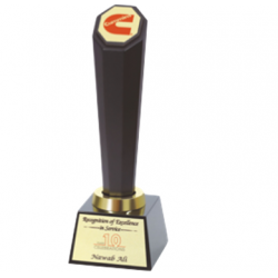 Wooden and Metal Trophy : Size: L 11.5” (CGT- 9320)