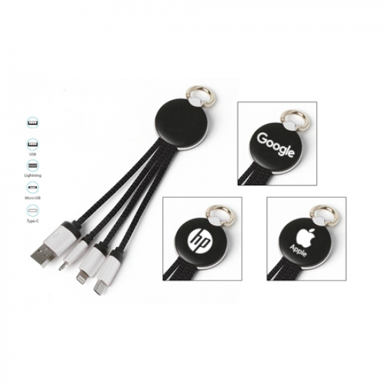 CLIP-ON CHARGING CABLE WITH DOUBLE SIDE LIGHT UP LOGO - CGP-2534