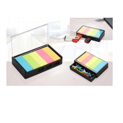SMALL USB HUB WITH STICKY NOTES AND DRAWER | 3 USB PORTS - CGP-2726