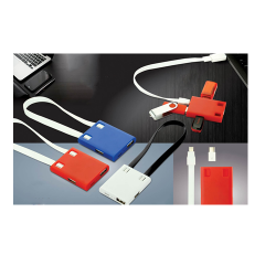 USB HUB WITH DETACHABLE CABLE (IOS, MICRO, TYPE C) | 3 USB PORTS - CGP-2724