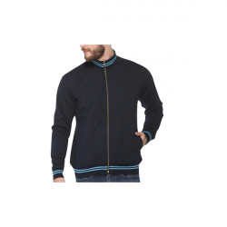 Turtle Neck Sweatshirt - Navy Blue with Electric Blue CGP-2840