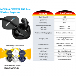 MOKSHA CMTW07 ANC True Wireless Earphone - CGP-3443