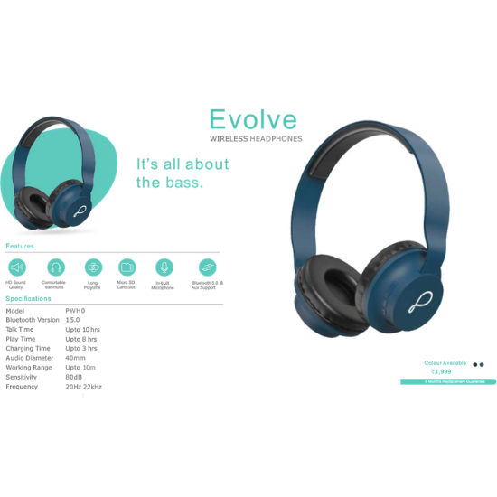 Pebble Evolve Wireless Headphones - CGP-3175